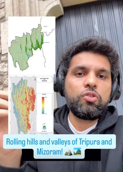 Rolling hills and valleys of Tripura and Mizoram! 🏔🌄